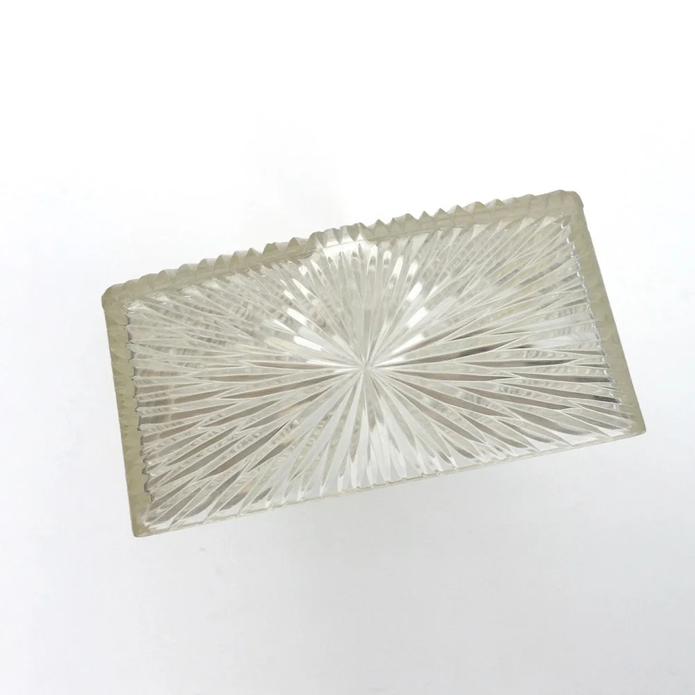 Vintage Celebrity Inc Tissue Box OS Clear Starburst Acrylic MCM Retro
